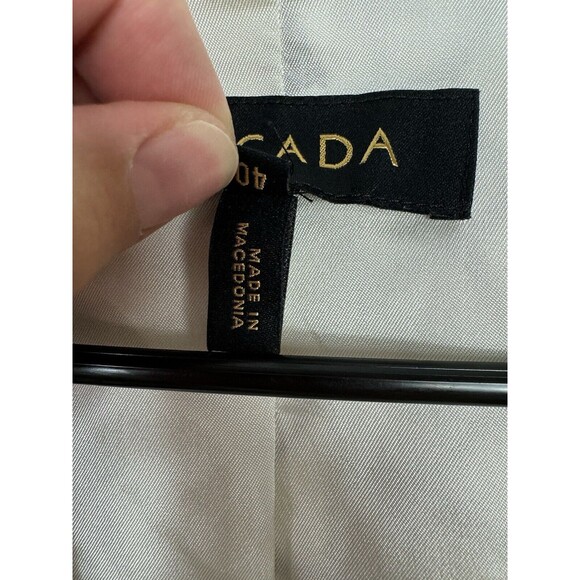 ESCADA Black & White Abstract Blazer 2 Button SZ 40 Collar Waist Length - Picture 7 of 11